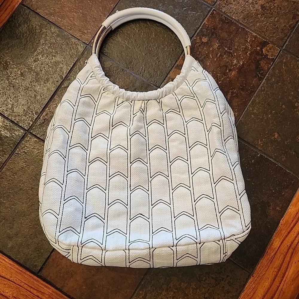 CYNTHIA ROWLEY Handbag Tote Purse Designer Raffia/Leather